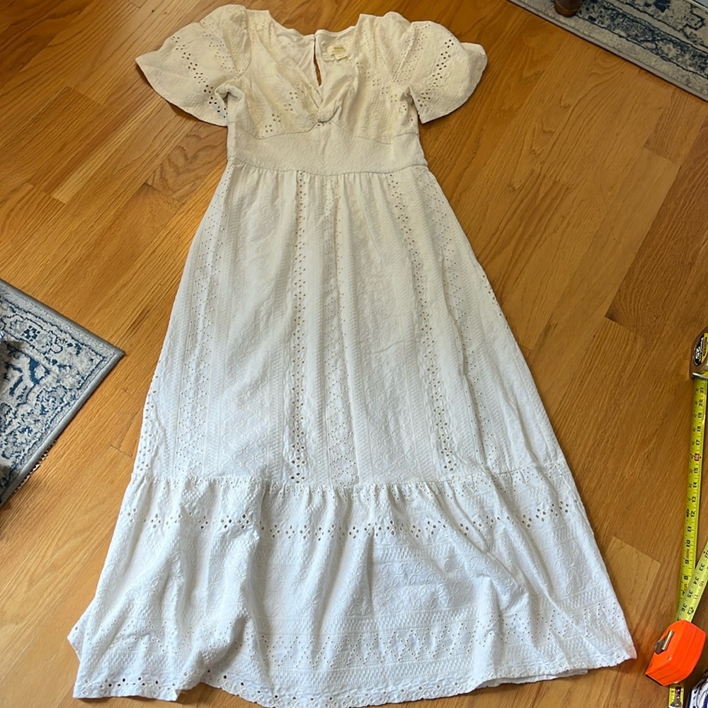 Anthropologie Maeve Rochelle Eyelet Dress size medium maxi dress
